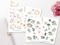 Preview: Sommerblumen Sticker Set